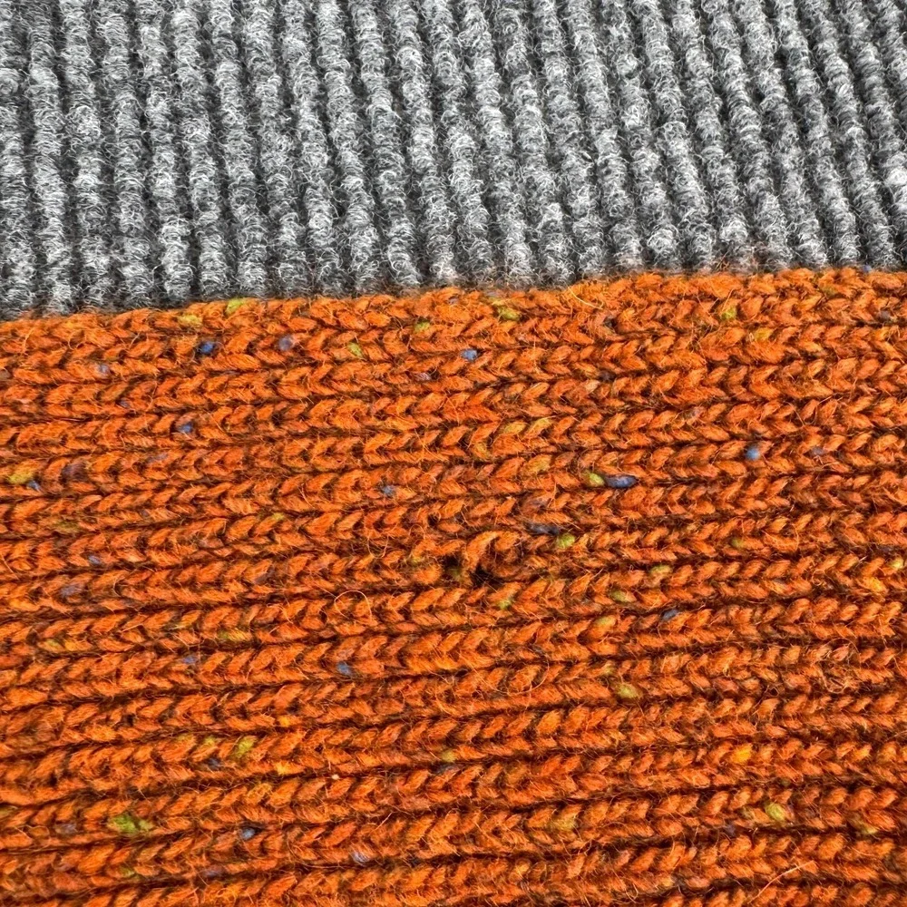 Doogan Donegal Ireland Scarf Orange Wool Silk Fringe One Size Unisex Winter Wrap